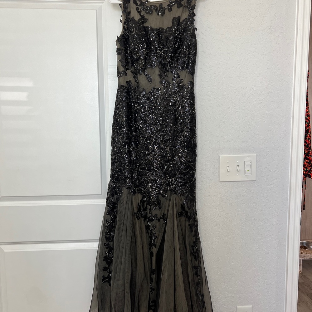 Jovani Black Lace Prom Dress